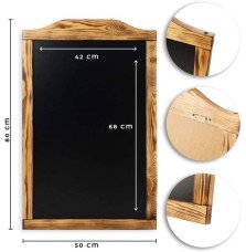 Natural Burn Menu Board - Rustic Charm |Distinctive Display