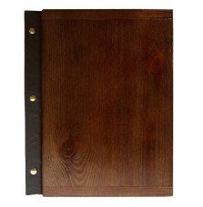 Dark Leather Menu Holder - Elegance for Exceptional Menu