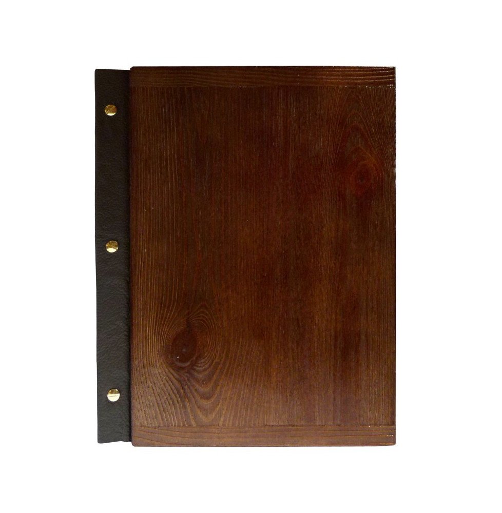 Dark Leather Menu Holder - Elegance for Exceptional Menu
