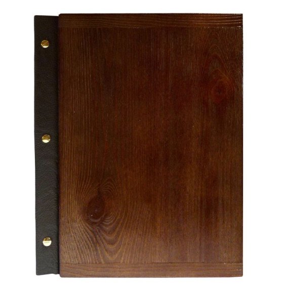 Dark Leather Menu Holder - Elegance for Exceptional Menu
